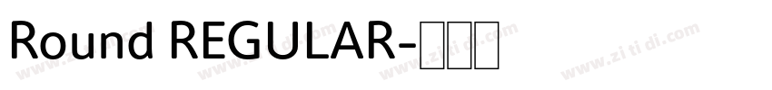 Round REGULAR字体转换